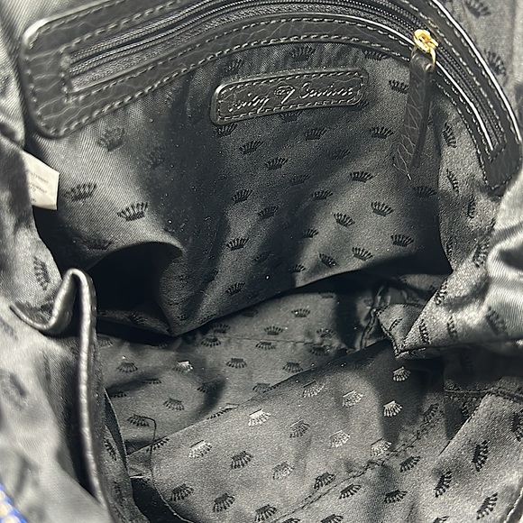 Juicy Couture Y2K Vintage Blue/Pink Glitter Velvet Tote Handbag Purse 👛 👛 - Picture 8 of 9